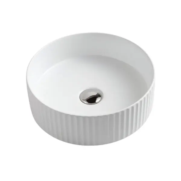 499 Round Ceramic Fluted Above Counter Basin