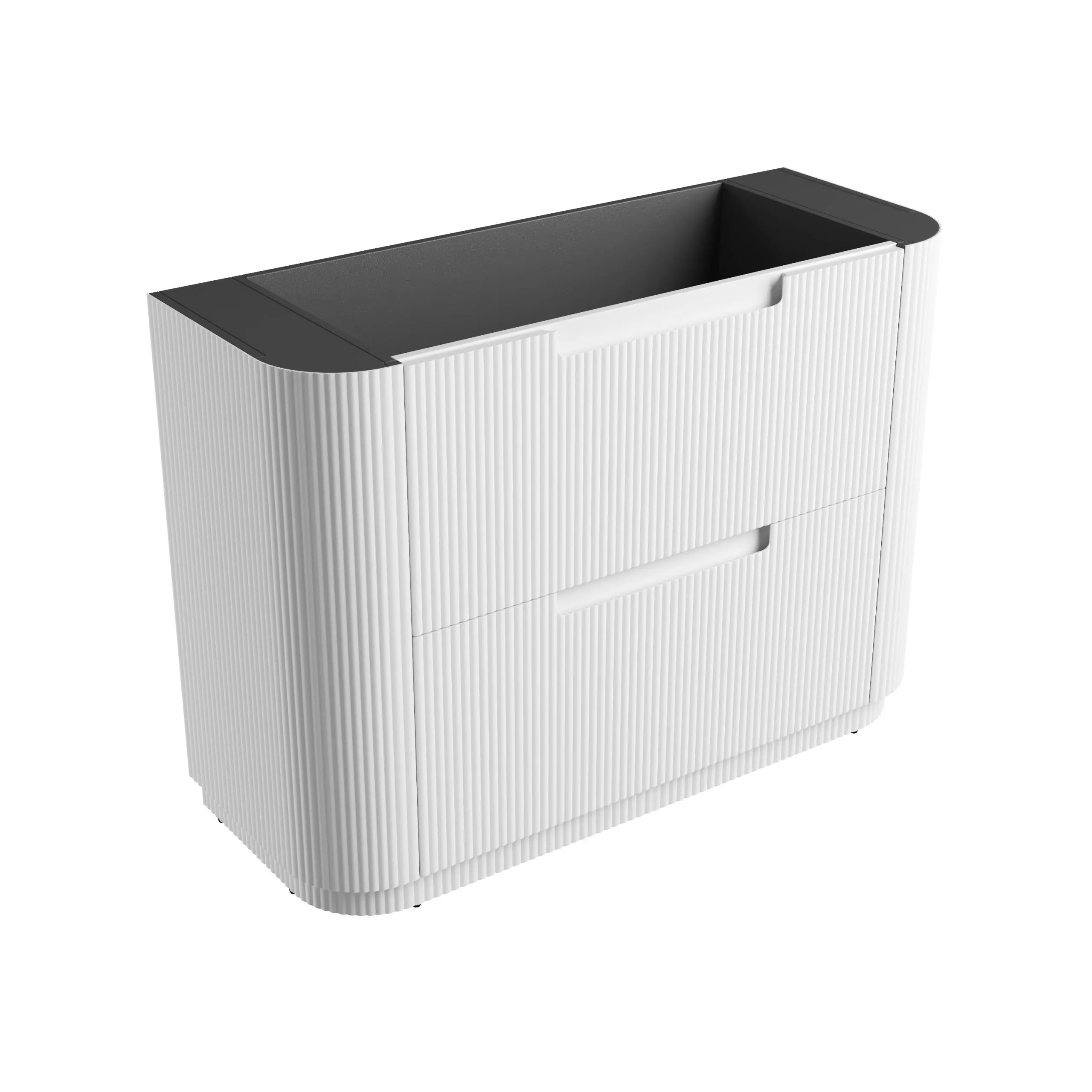Aulic Curva Matte White Floor Standing Vanity 1500mm