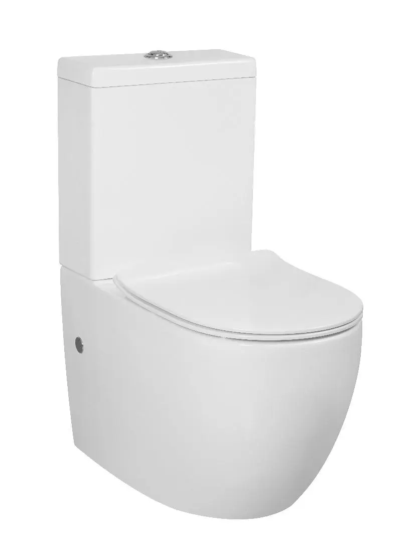 Anatolian Ceramic Toilet B2304A - White, Dual Flush, Tornado Rimless, Soft-Close Lid