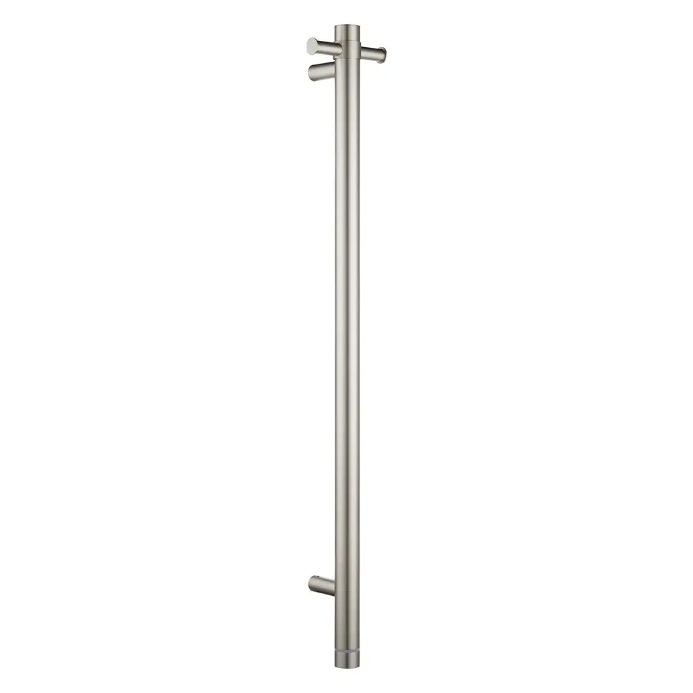 Aquaperla Round Vertical Electric Heated Towel Rack Single Bar(with Timer)