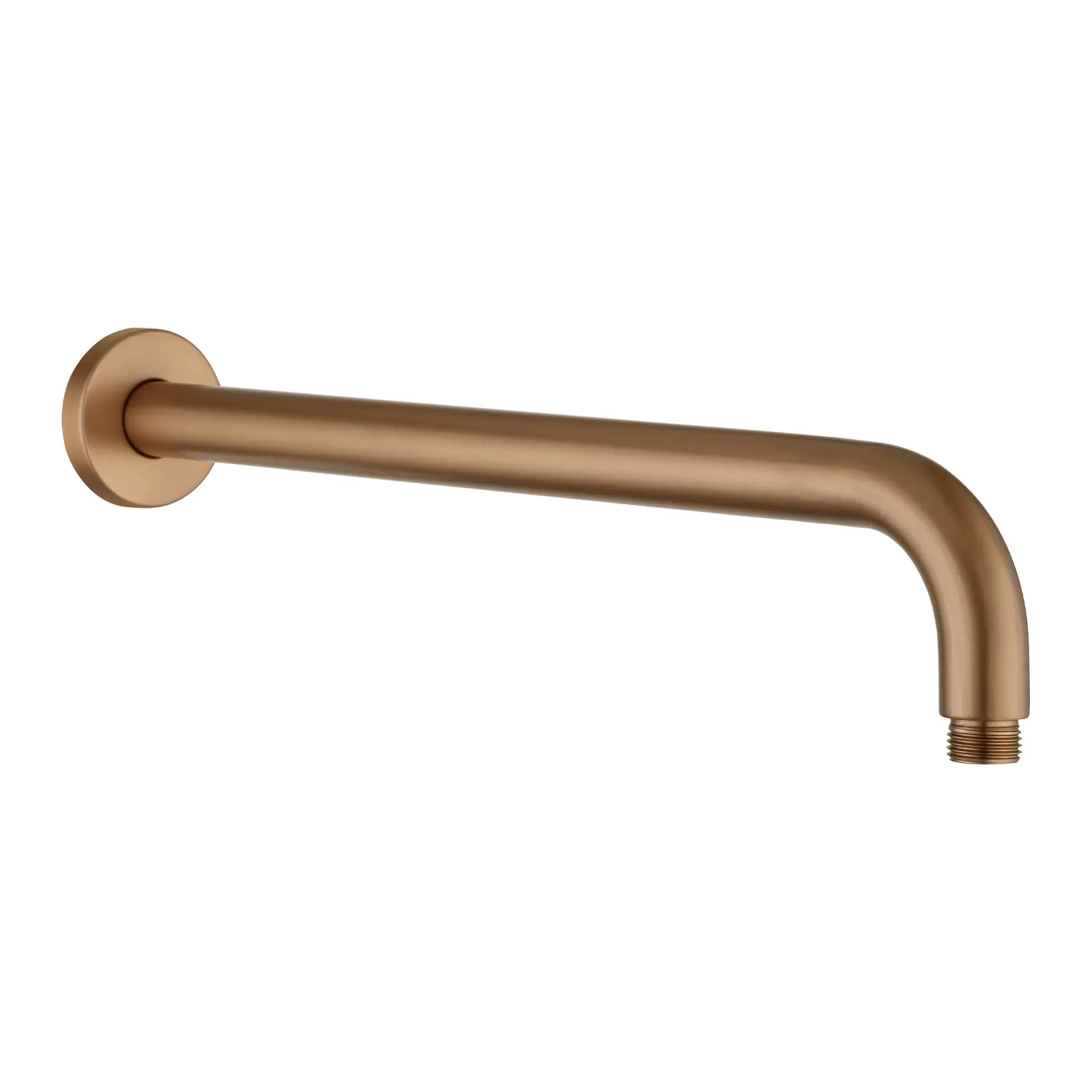 Aquaperla 400mm Brushed Copper Wall Shower Arm