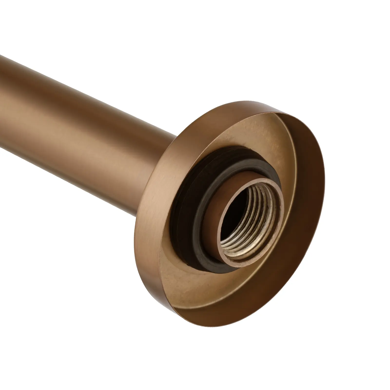 Aquaperla 400mm Brushed Copper Wall Shower Arm