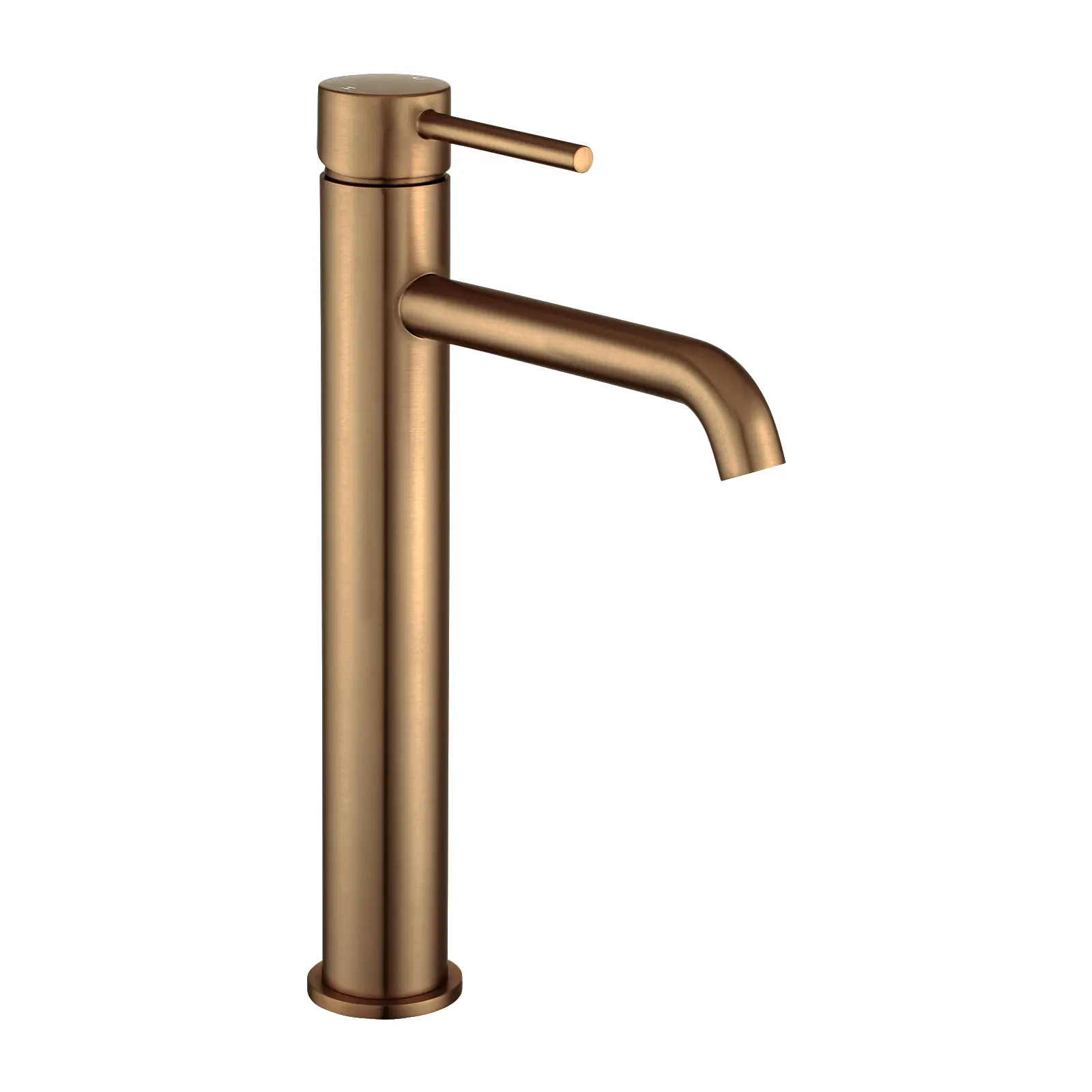 Aquaperla LUCID PIN Series Round Brushed Copper Tall Basin Mixer