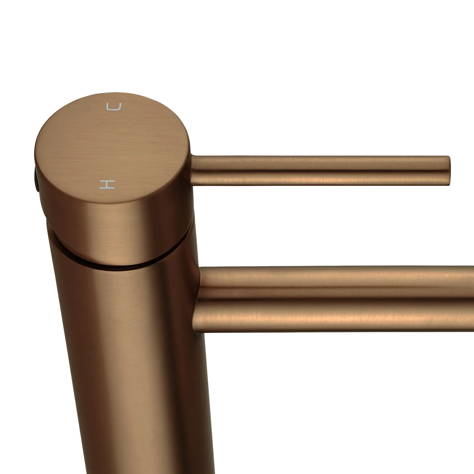 Aquaperla LUCID PIN Series Round Brushed Copper Tall Basin Mixer