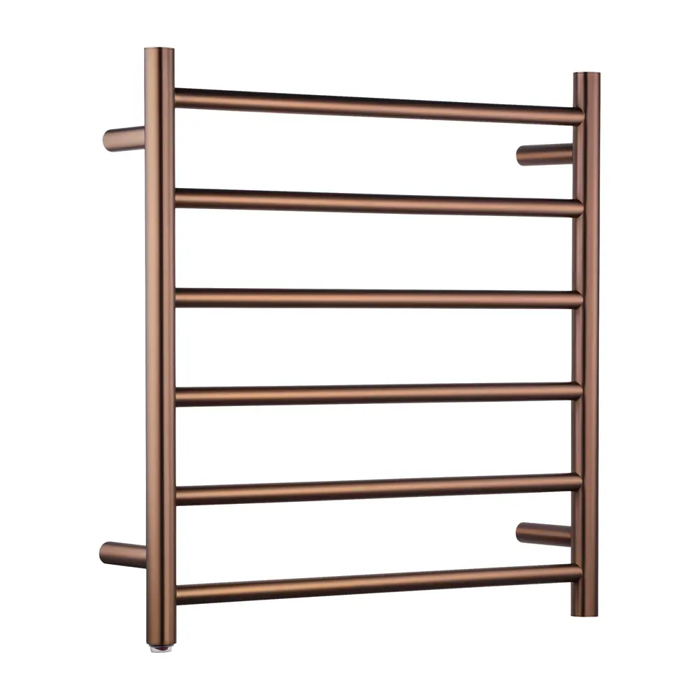 Specification Manual Round Brushed Copper Electric Heated Towel Rack 6 Bars