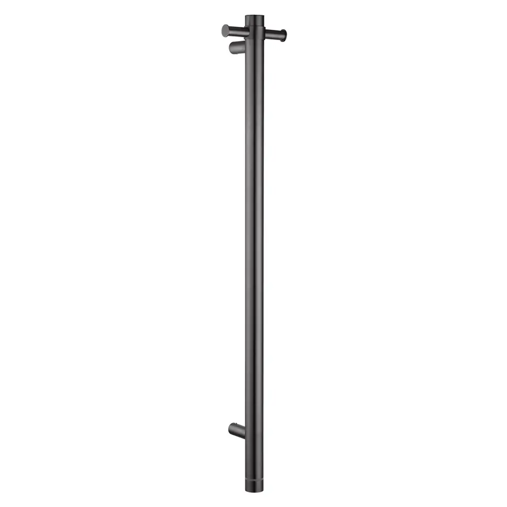 Aquaperla Round Vertical Electric Heated Towel Rack Single Bar(with Timer)