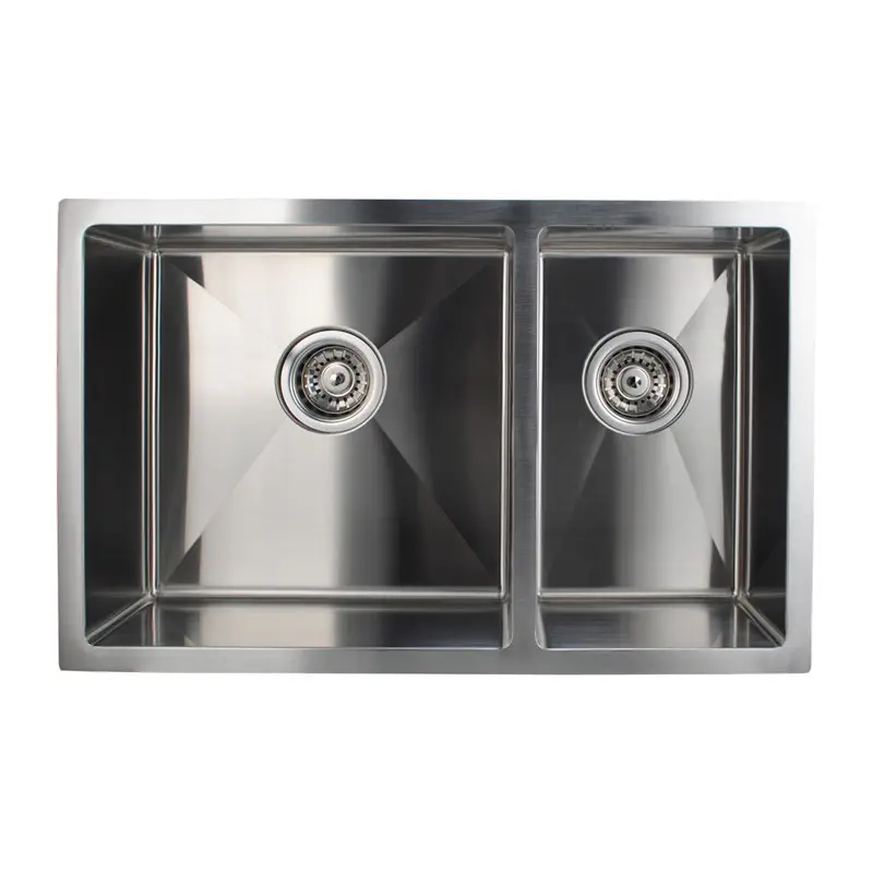 Aquaperla Round Corner Handmade 1 and 1/2 Bowl Kitchen Sink 710 x 450 x 205mm