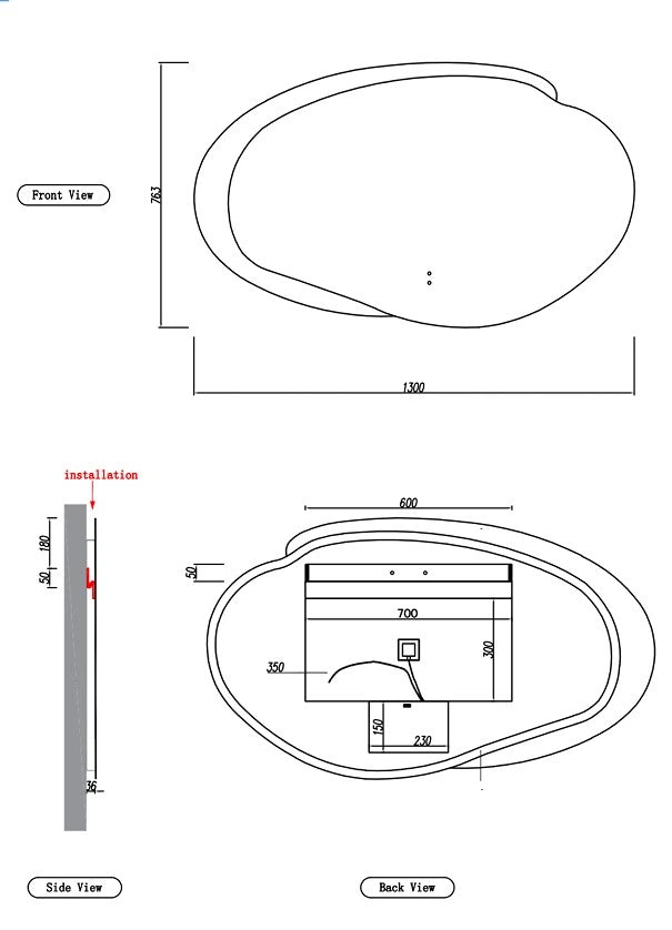 Evanston LED Mirror 1100mm / 1300mm