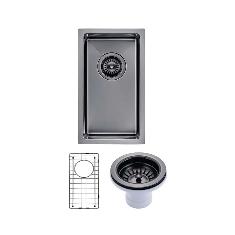 Aquaperla Round Corner Handmade Single Bowl Kitchen Sink 250 x 450 x 215mm