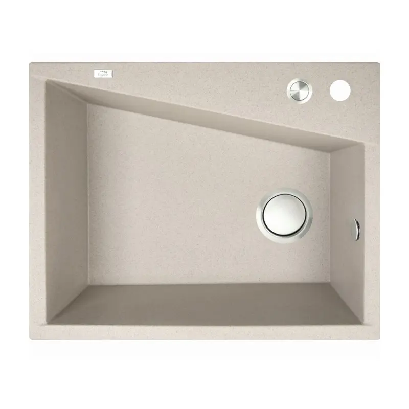 Laveo Grenada Granite Double Bowl Kitchen Sink 470 x 600 x 227mm (Including Space Saving Siphon and Click-Clack Plug)