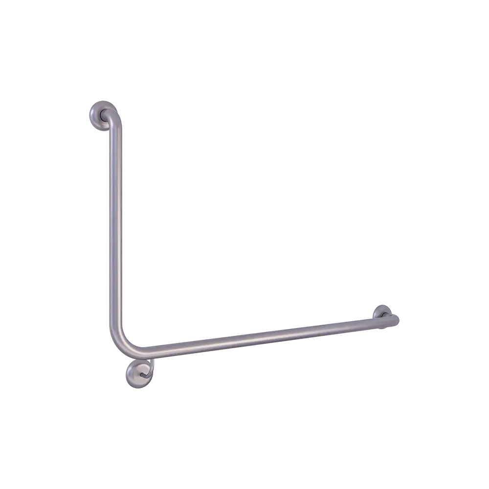 90° Flush Mount Side Wall RH Grab Rail in Satin Stainless Steel