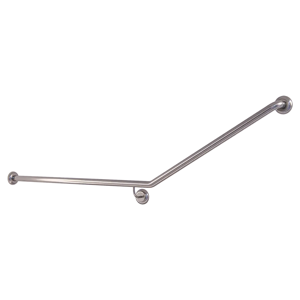 30° Flush Mount Rear/Side Wall LH Grab Rail in Satin Stainless Steel