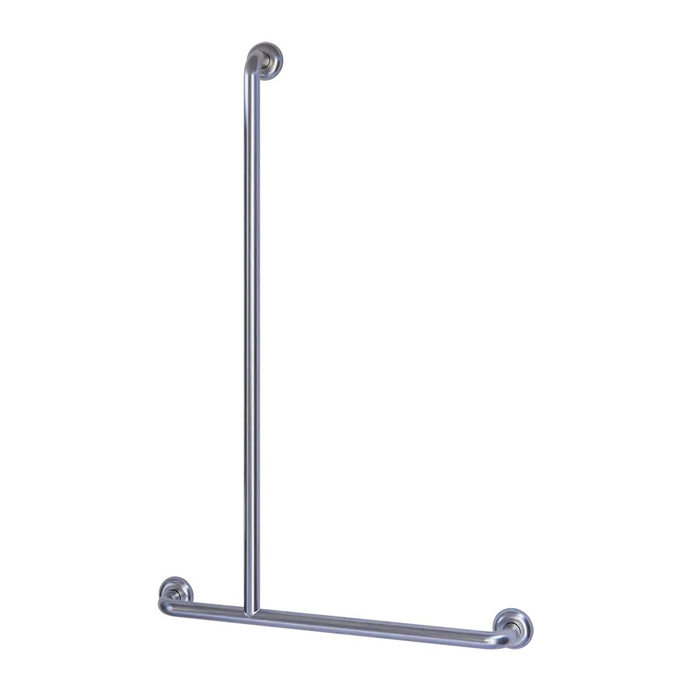 Offset Flush Mount Shower LH Grab Rail in Satin Stainless Steel