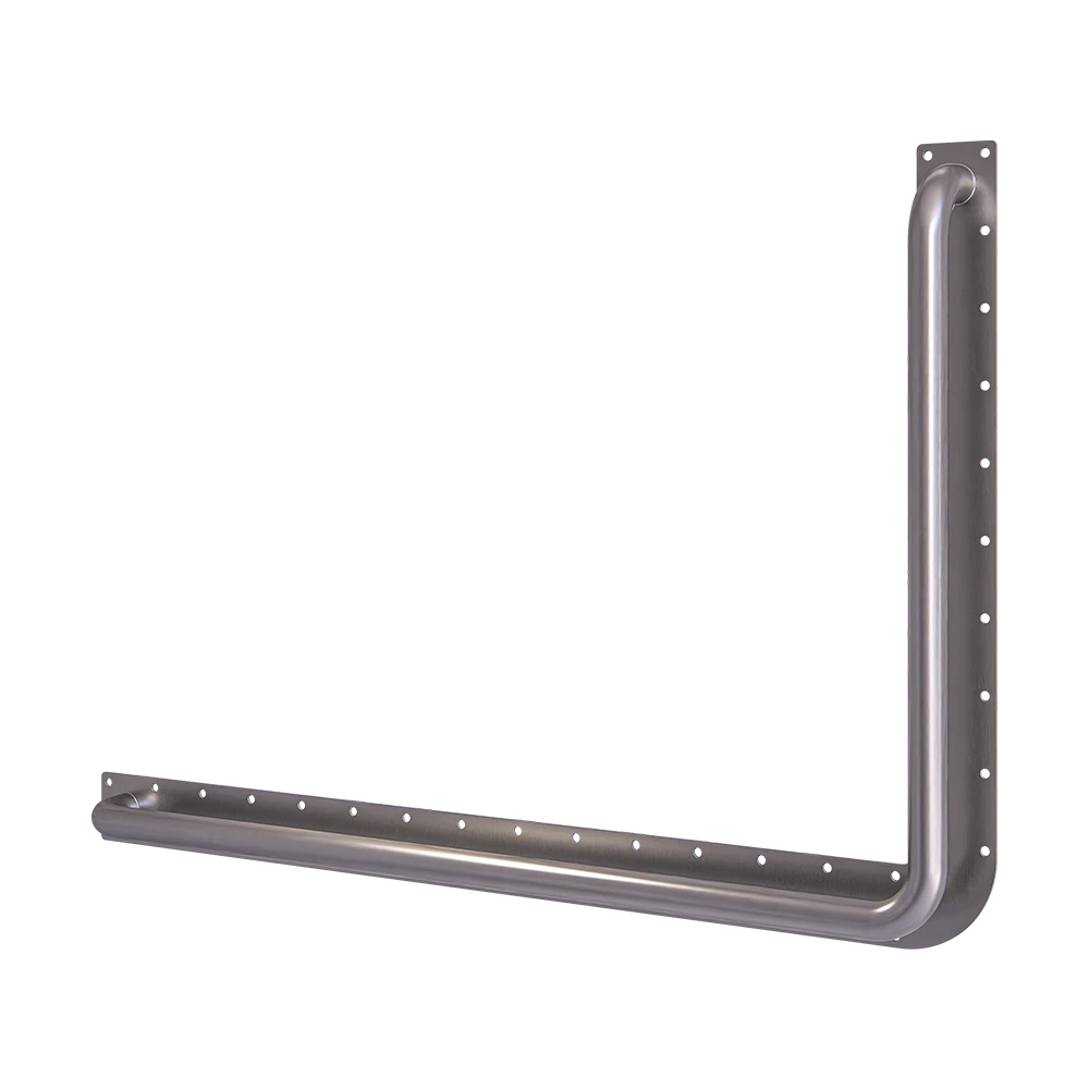 Metlam Anti-Ligature 90° Flush Mount Side Wall Left Hand Grab Rail SS