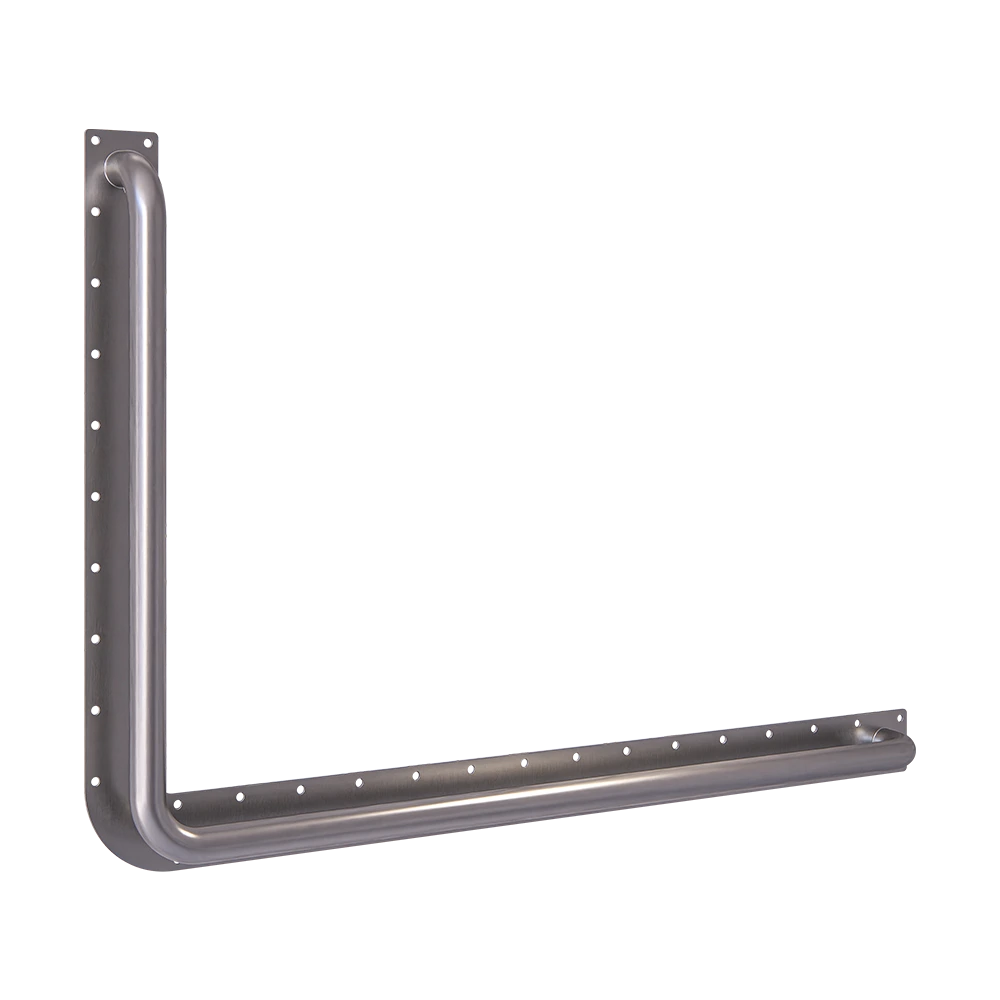 Metlam Anti-Ligature 90° Flush Mount Side Wall Right Hand Grab Rail SS