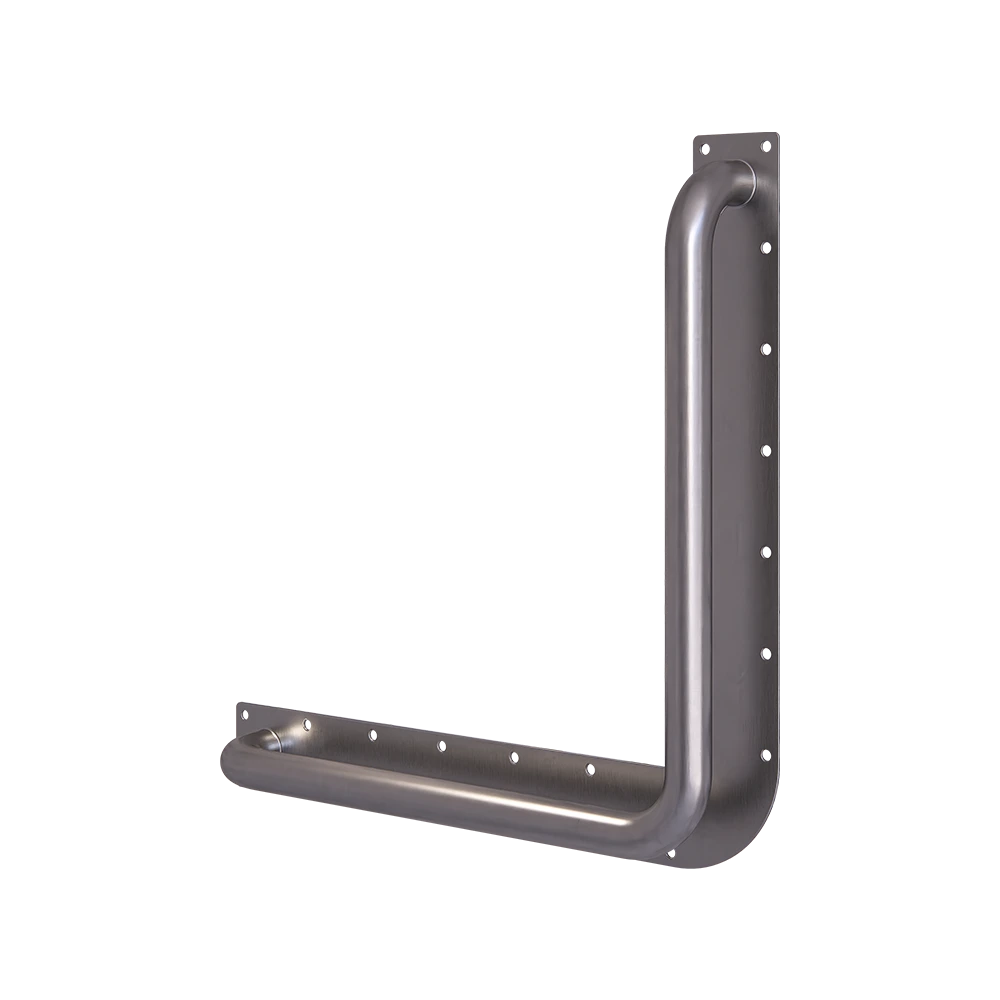 Metlam Anti-Ligature 90° Ambulant Grab Rail 450x450 SS