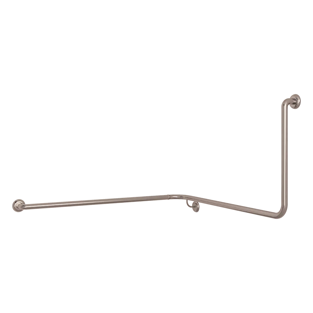 90° Flush Mount Wrap Around Modular Grab Rail LH in Satin Stainless Steel