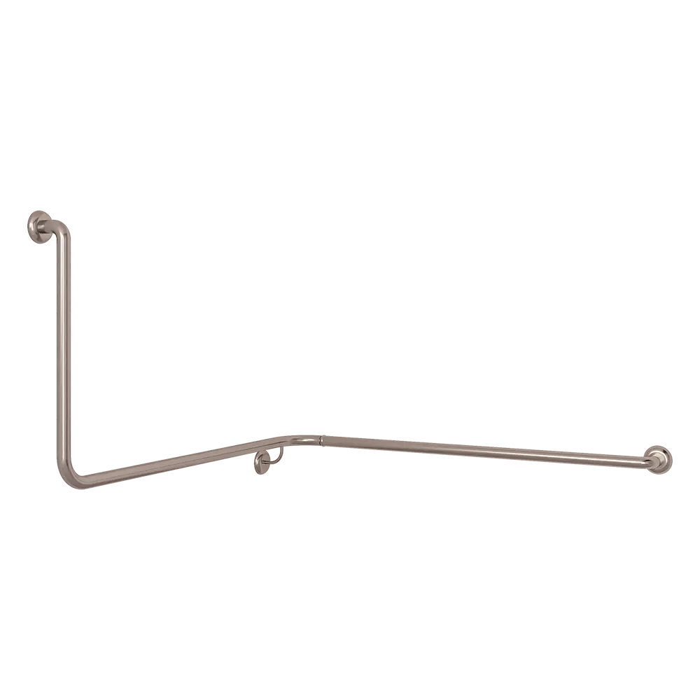 90° Flush Mount Wrap Around Modular Grab Rail RH in Satin Stainless Steel