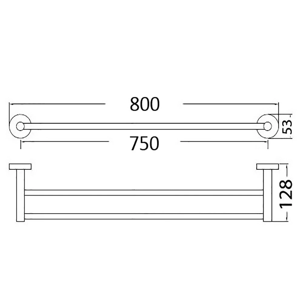 Otus Towel Rail Double 750mm