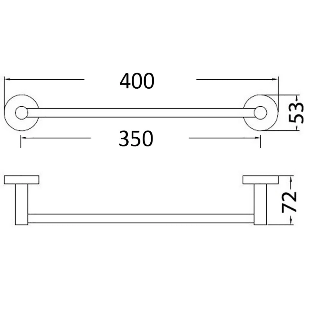 Otus Towel Rail Single 350mm
