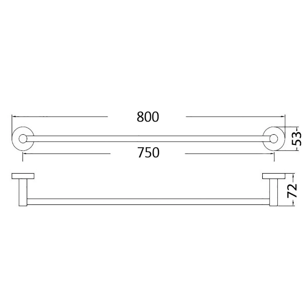 Otus Towel Rail Single 750mm