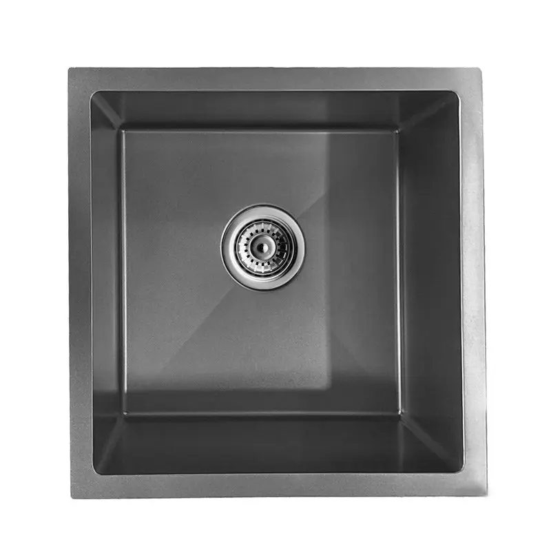 Aquaperla Round Corner Handmade Single Bowl Kitchen Sink 440 x 440 x 205mm