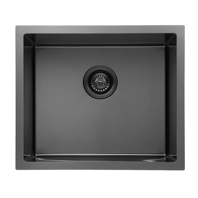 Aquaperla 510 x 440 x 230mm Round Corner Handmade Single Bowl Kitchen Sink