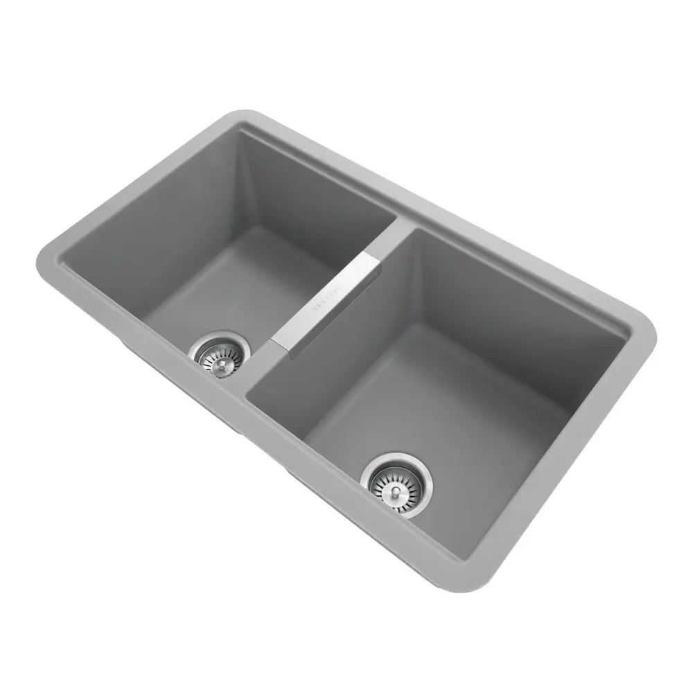 Carysil CG2B3322 Double Bowl Stone Kitchen Sink 824 x 481 x 241mm
