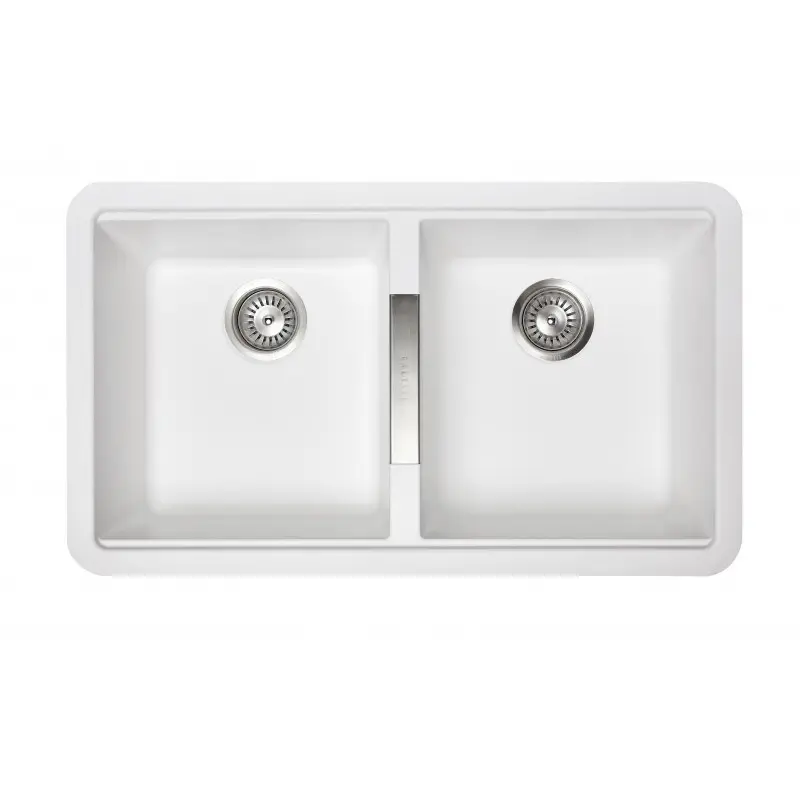 Carysil CG2B3322 Double Bowl Stone Kitchen Sink 824 x 481 x 241mm