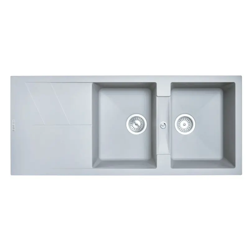 Carysil Jazz D-200 Double Bowl with Drain Board Stone Kitchen Sink 1150 x 500mm