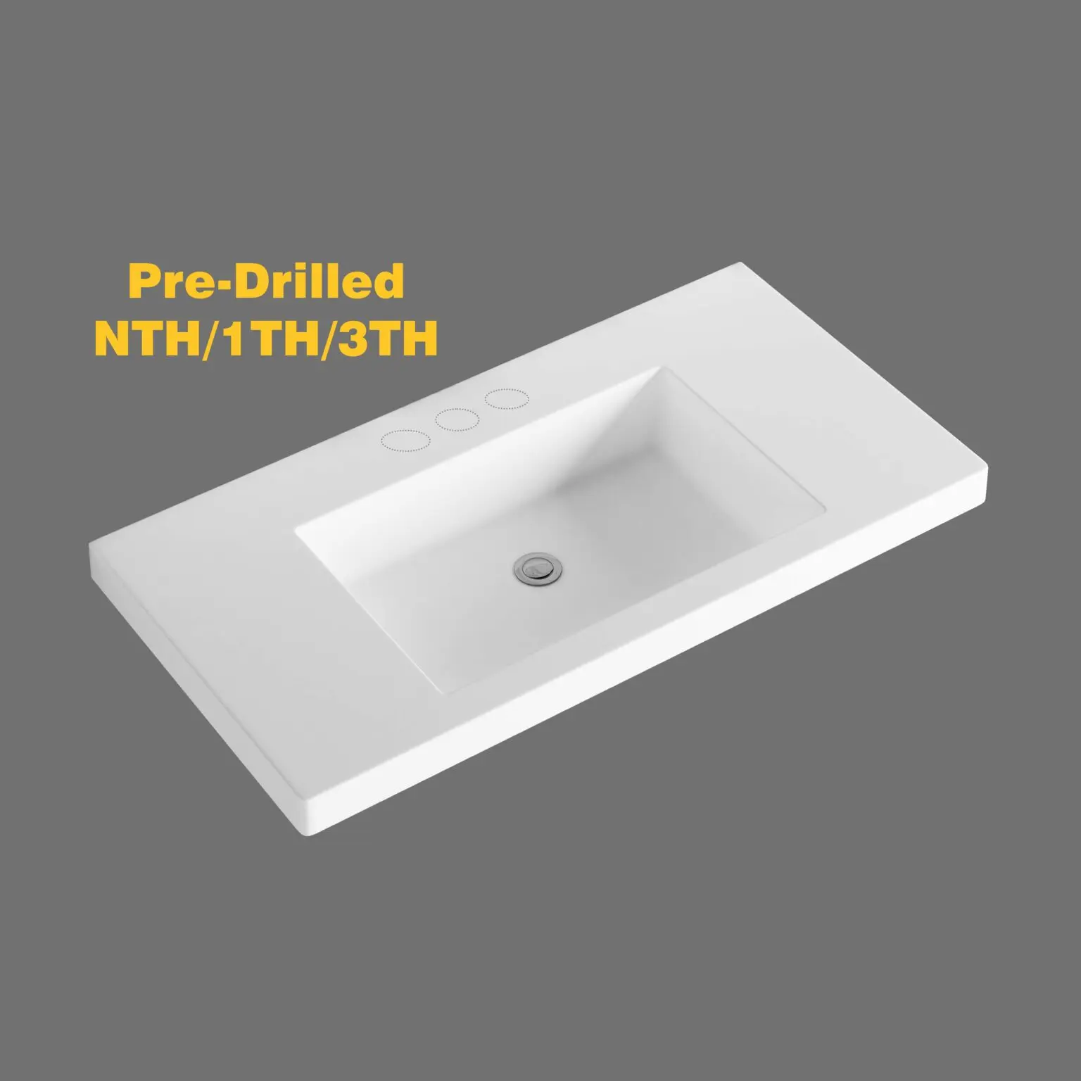 Volvo 750mm polymarble top with no overflow