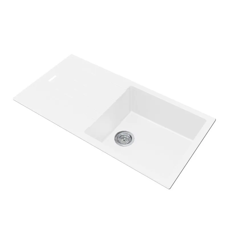 Arete Stone Granite Single Bowl with Drain Board Kitchen Sink (1000 x 500 x 200mm)
