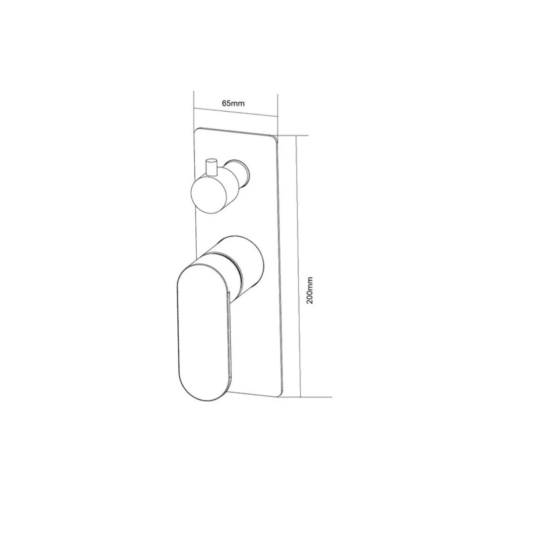 Vetto Diverter Shower Mixer Gun Metal