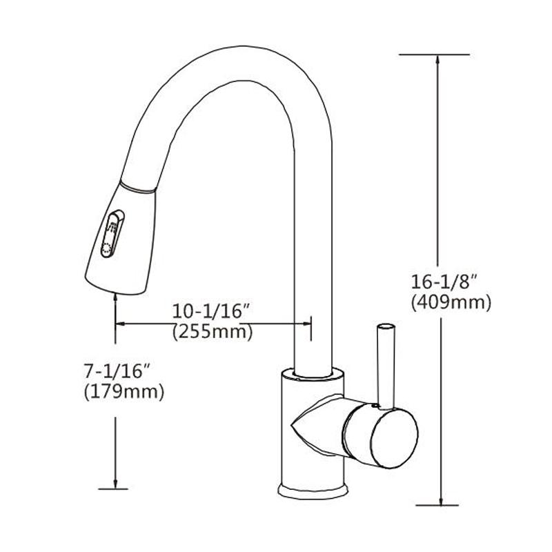 Aquaperla Chrome Pull Out Kitchen Mixer