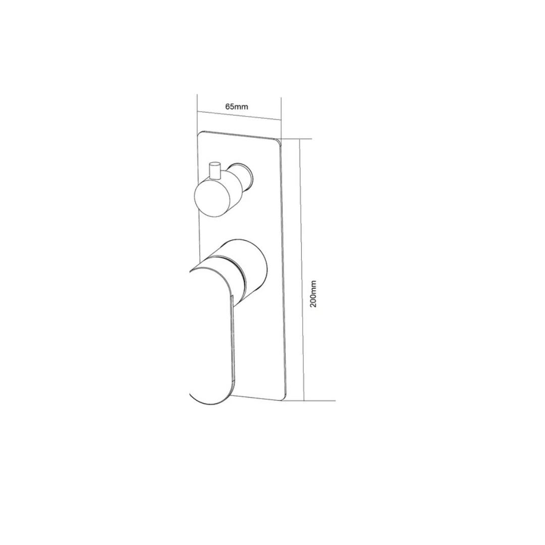 Vetto Diverter Shower Mixer Matte Black