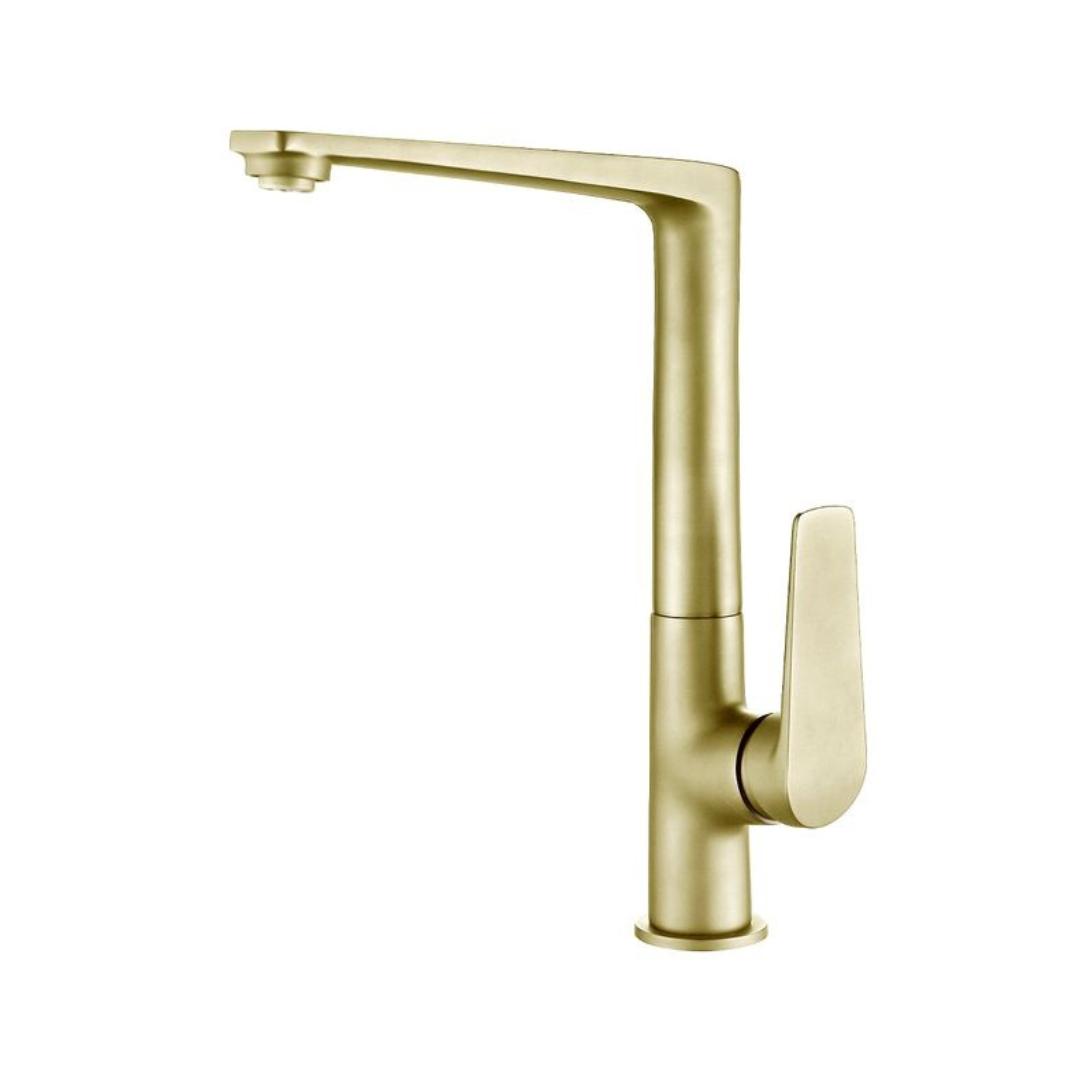 Zevio Kitchen Sink Mixer Brushed Gold