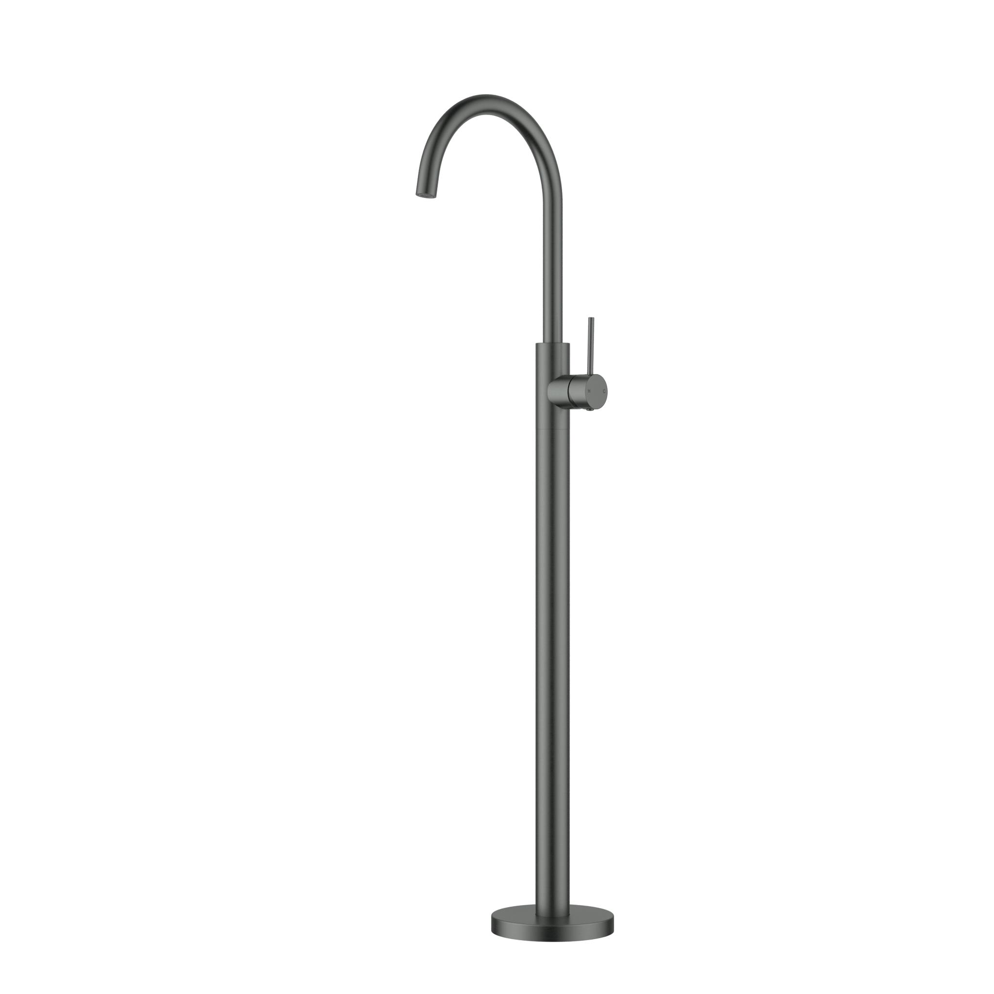 Otus Slimline Bath Mixer Freestanding -  Gun Metal