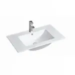 Inspire Slim Line Ceramic Top 900x460x170 with Taphole & Overflow