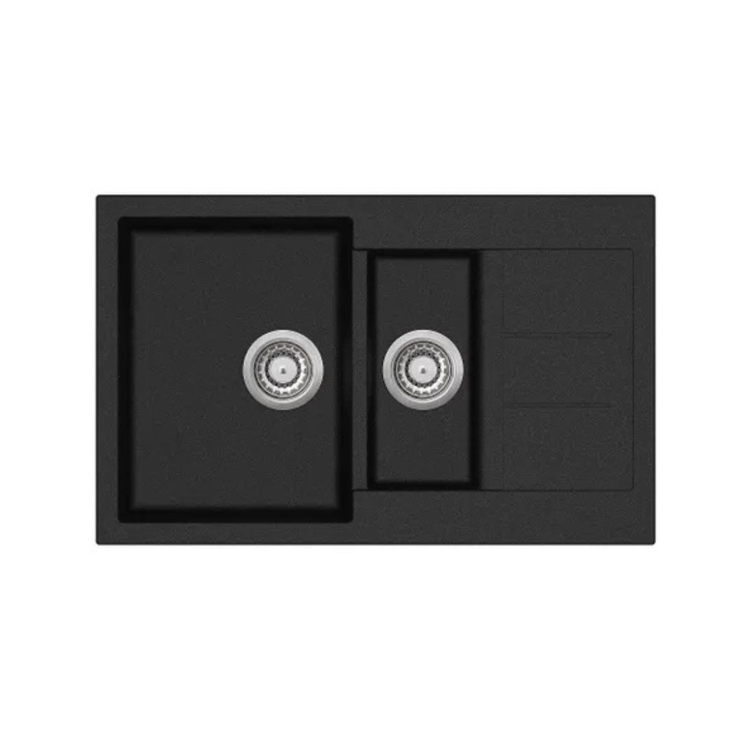Inspire Granite Kitchen Sink 1 & 1/2 Bowl Black