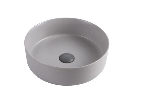 499 Round Matt Grey Ceramic Above Counter Basin