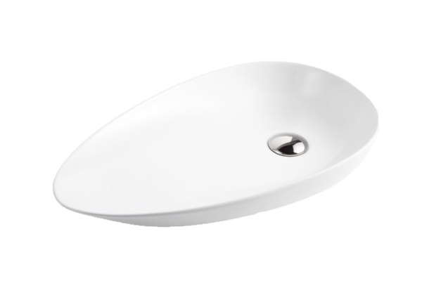 Riva 569 Unique Gloss White Ceramic Above Counter Basin