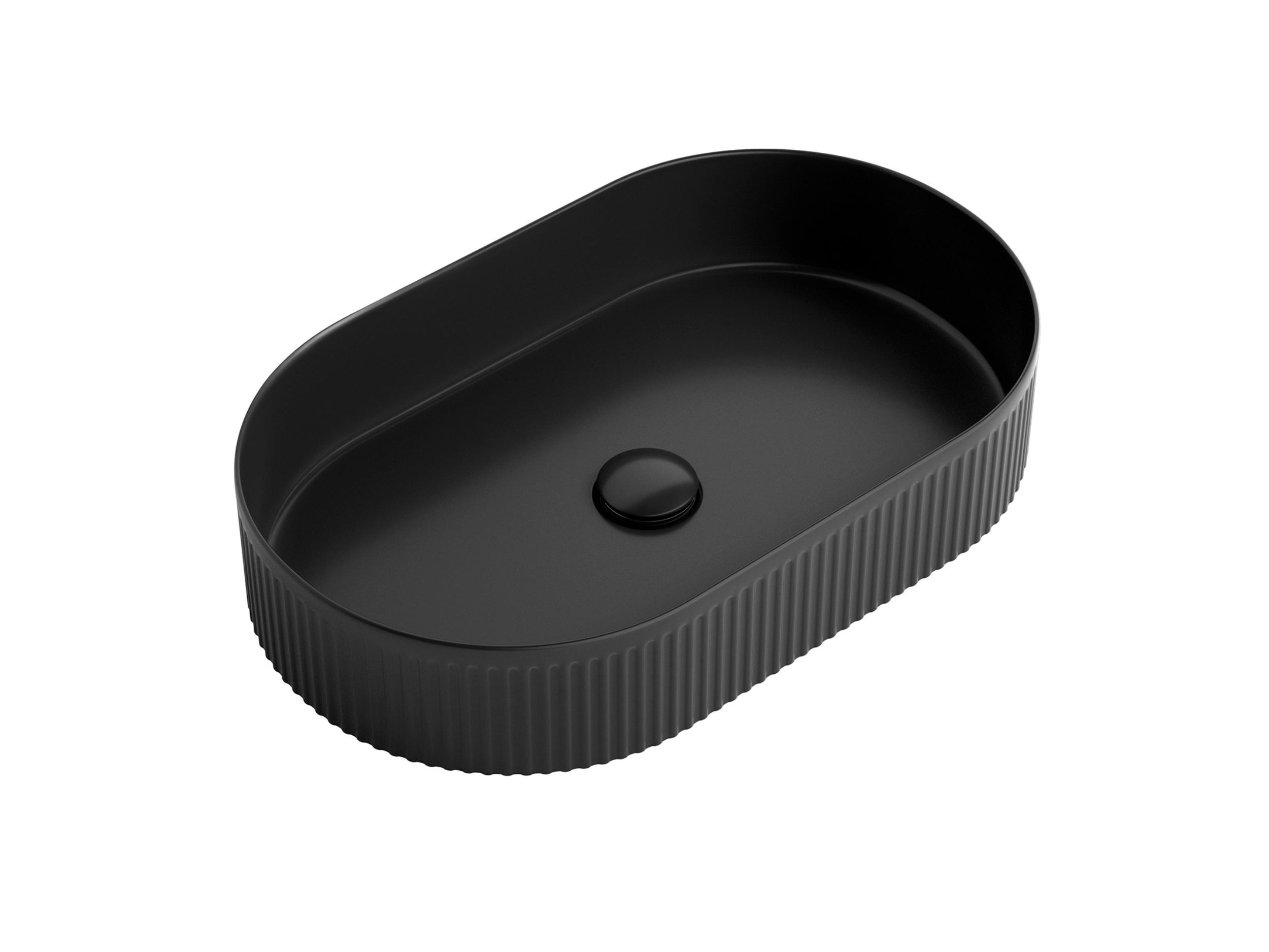 Kensington Oval 560x350x120 Matte Black Basin