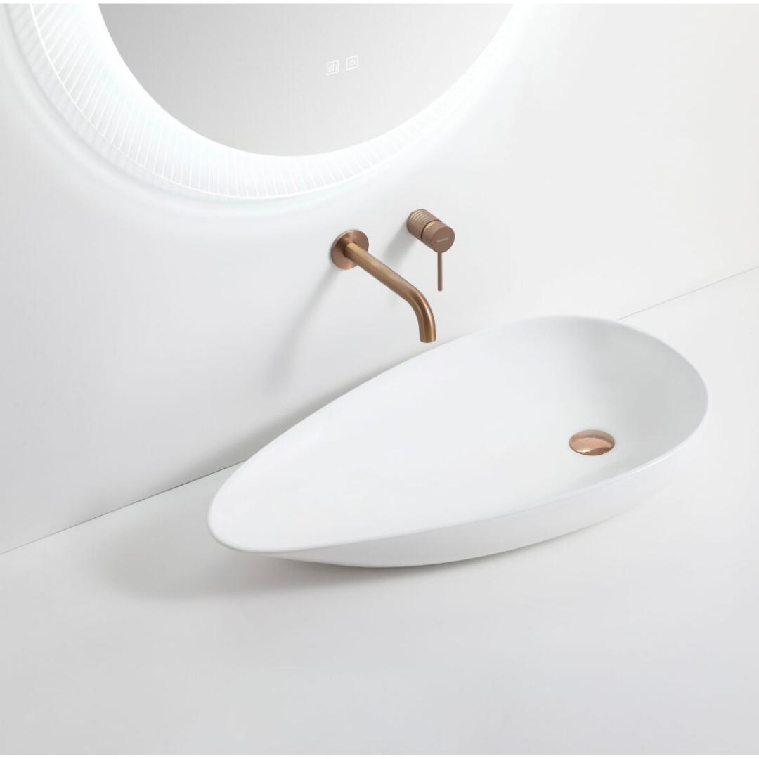 Riva 569 Unique Gloss White Ceramic Above Counter Basin