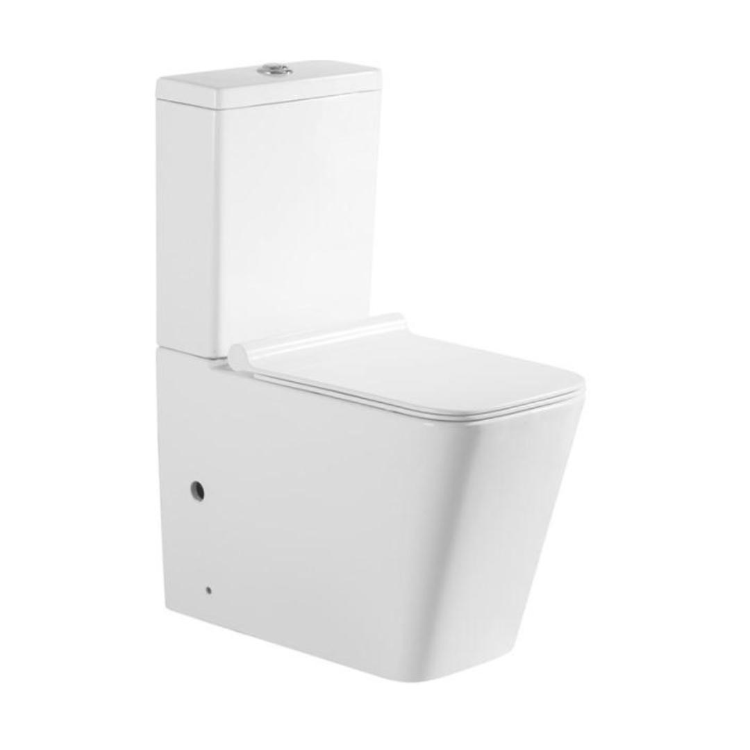 Anatolian Ceramic Toilet B2370A - White, Dual Flush, Tornado Rimless, Soft-Close Lid
