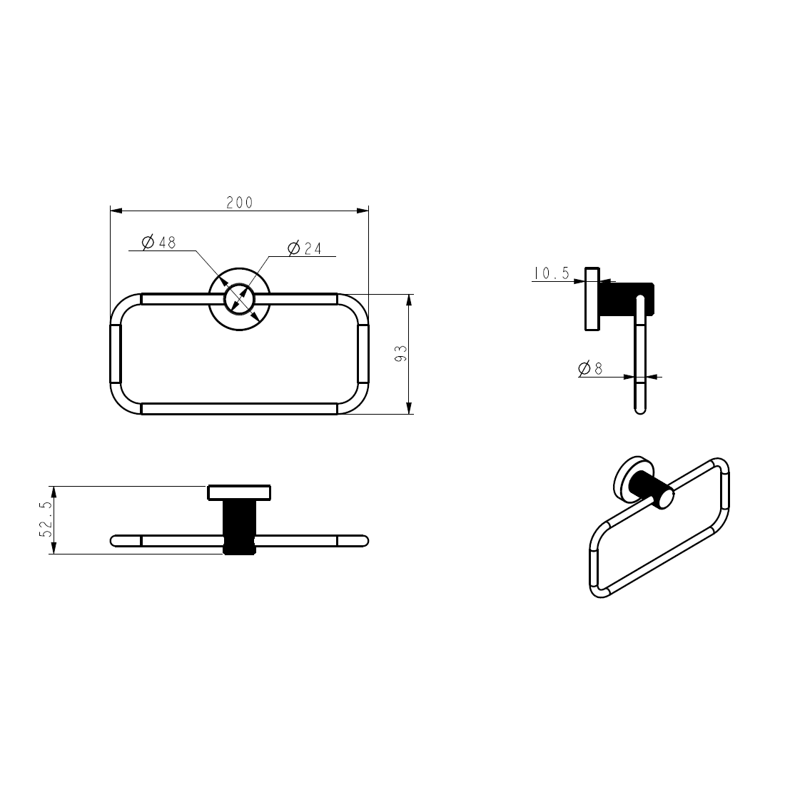 IKON Linie Towel Ring Variant Colour Available