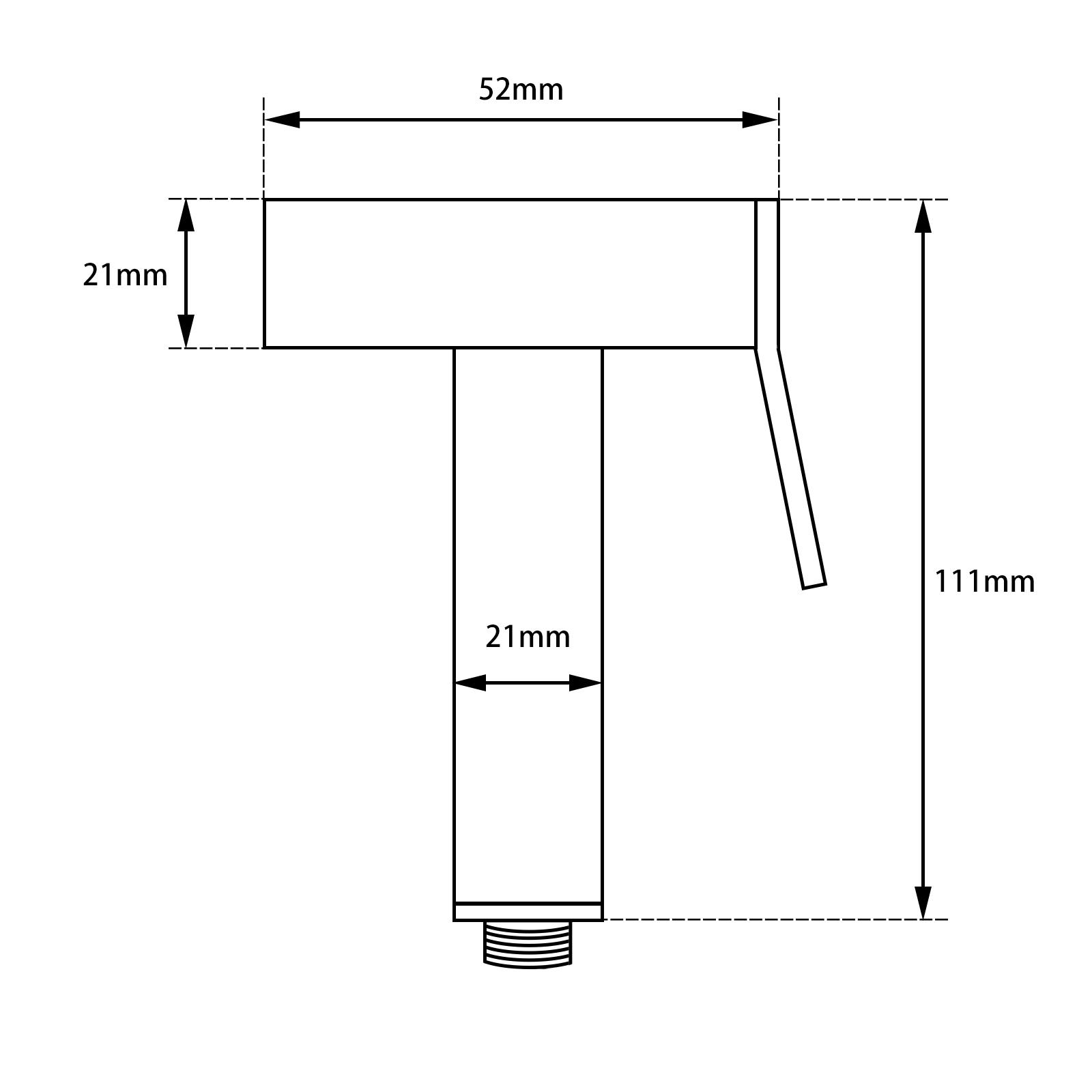 Round Chrome ABS Toilet Bidet Spray Kit with Stainless Steel Hose