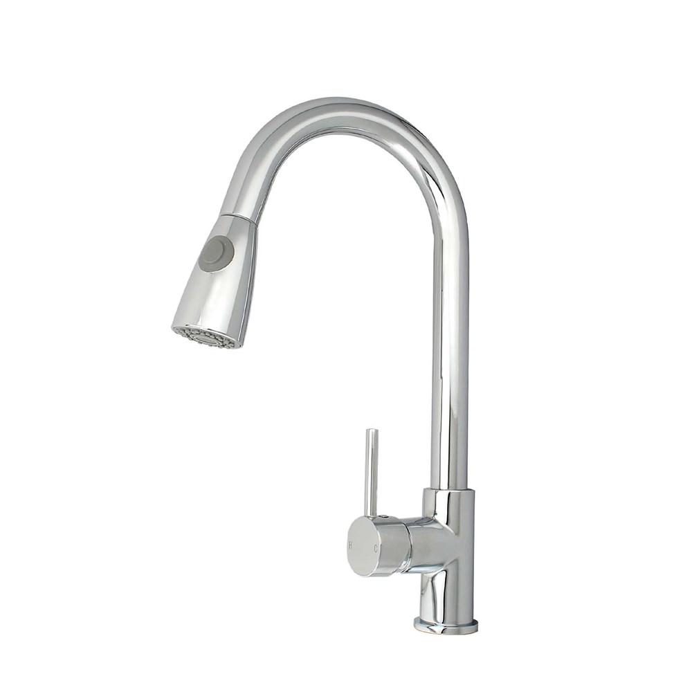 Aquaperla Chrome Pull Out Kitchen Mixer