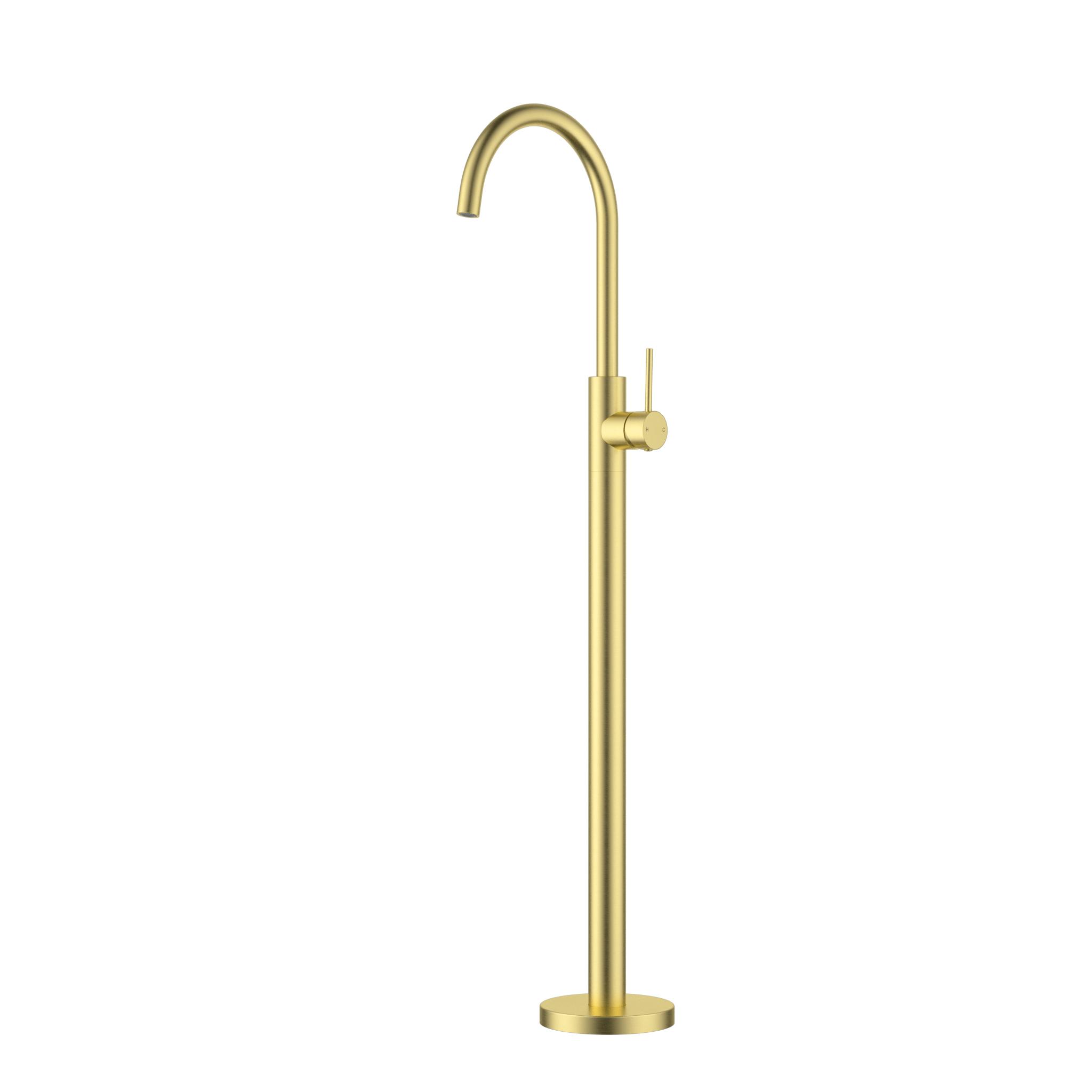 Otus Slimline Bath Mixer Freestanding -  Brushed Gold
