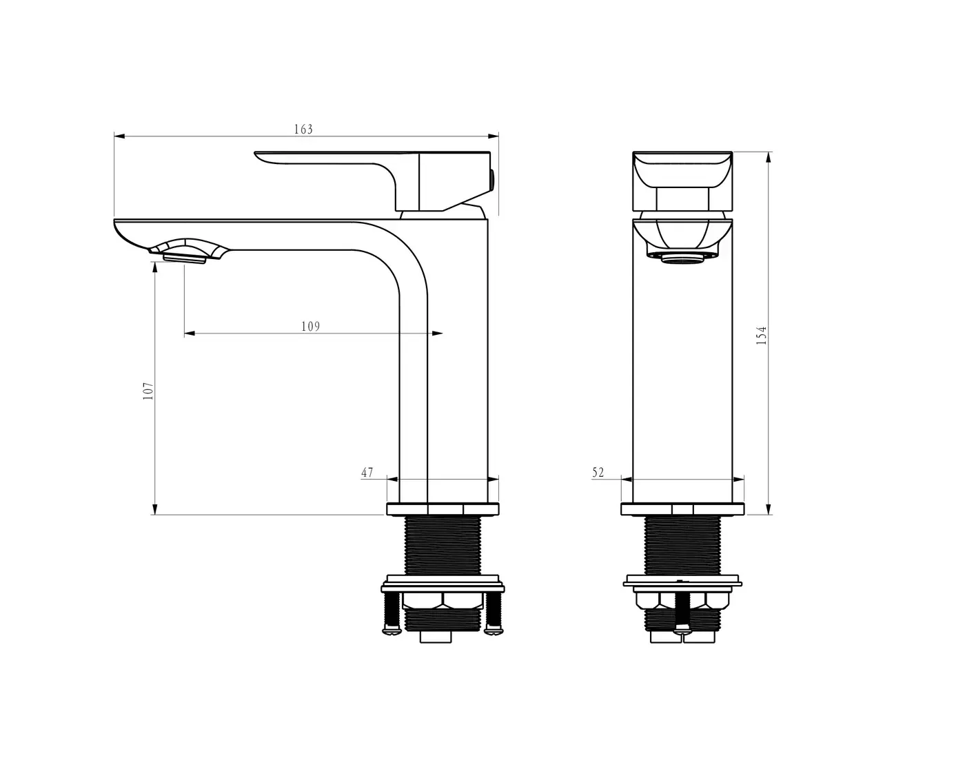 Oskar Tall Basin Mixer Gun Metal