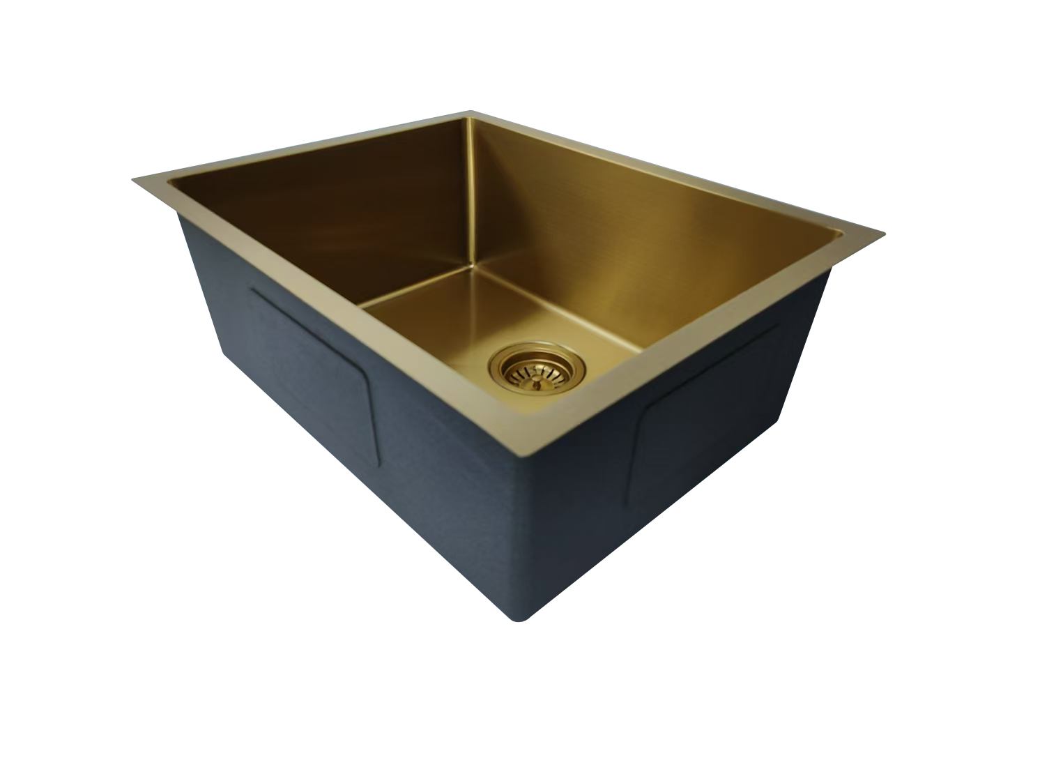 580x450mm Handmade Gold Stainless Steel Sink – 1.2mm Thick | 304 Grade